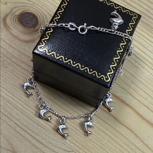 Silver Dolphin Charm Bracelet sterling 925